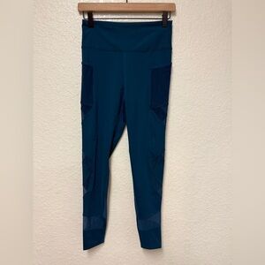 AURIQUE Teal Blue High-Waisted Leggings Size Medium